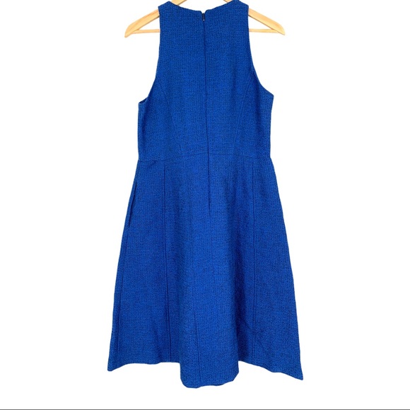 NWT Banana Republic Blue Tweed Dress Sz 10 - Picture 3 of 7